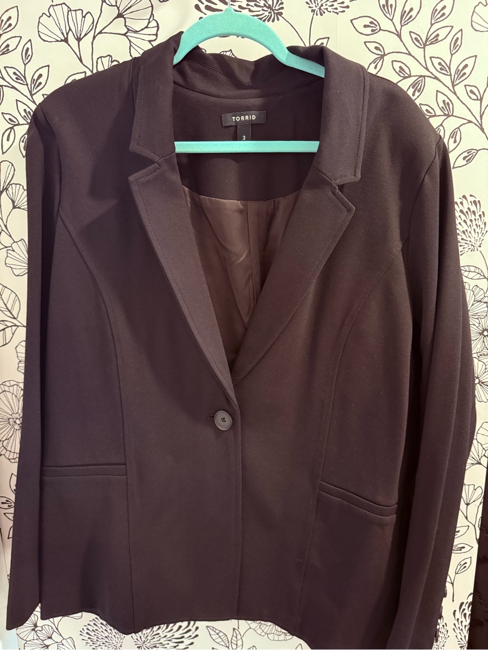 torrid black single-button blazer
